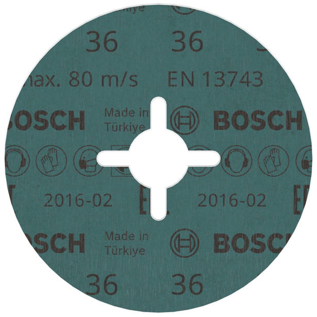Bosch Fiberschleifscheibe R574, Best for Metal, Zirkonkorund, 115 mm, 22,23 mm, 36