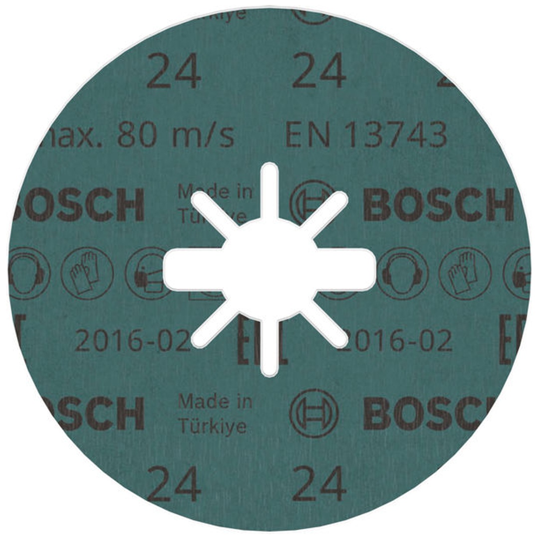 Bosch X-LOCK Fiberschleifscheibe, D115  mm, K 24, R574, Best for Metal