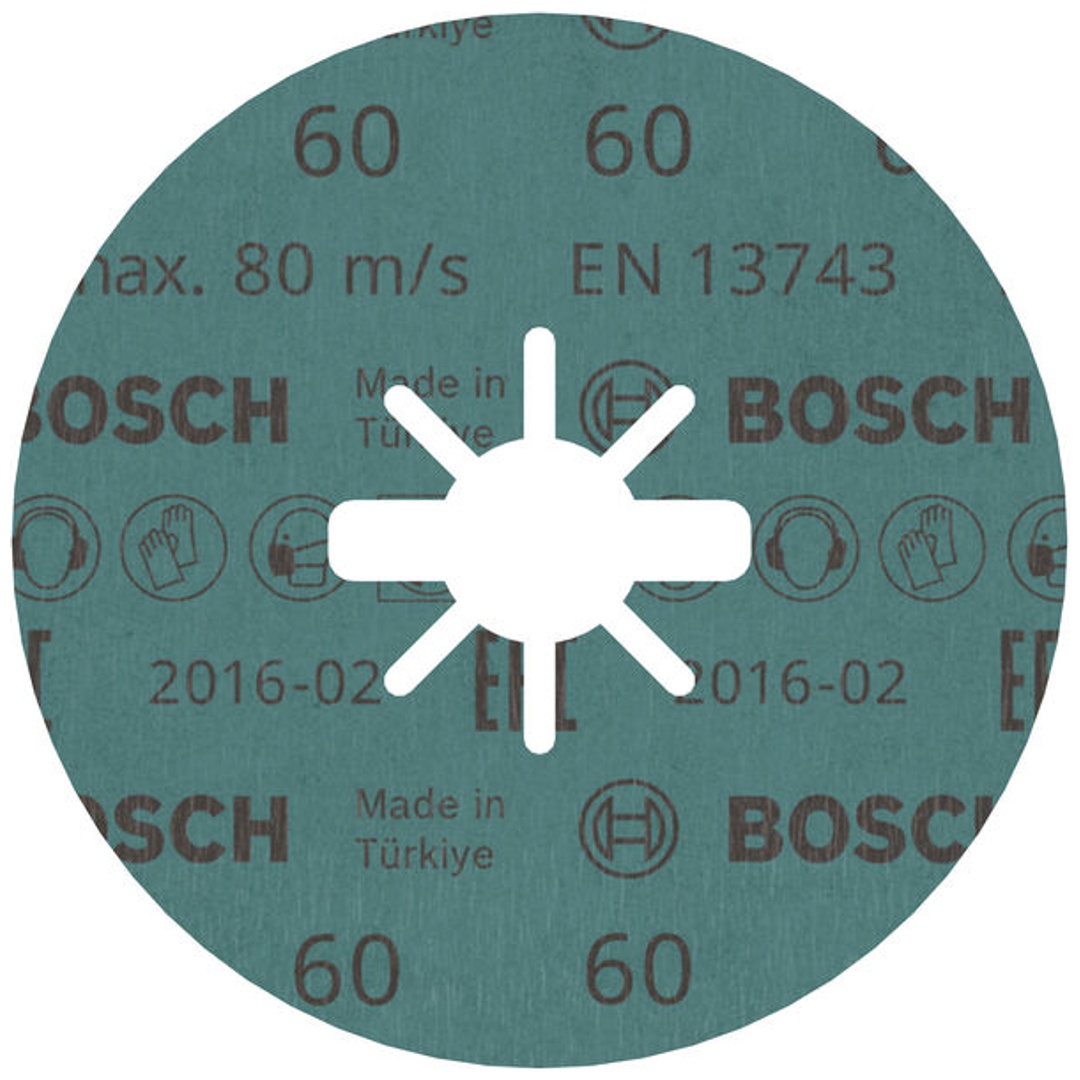 Bosch X-LOCK Fiberschleifscheibe, D115  mm, K 60, R574, Best for Metal