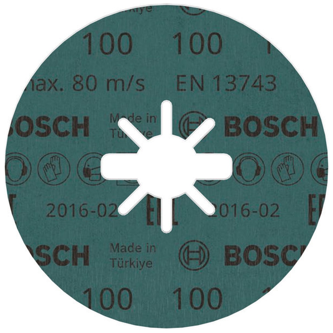 Bosch X-LOCK Fiberschleifscheibe, D115  mm, K 100, R574, Best for Metal