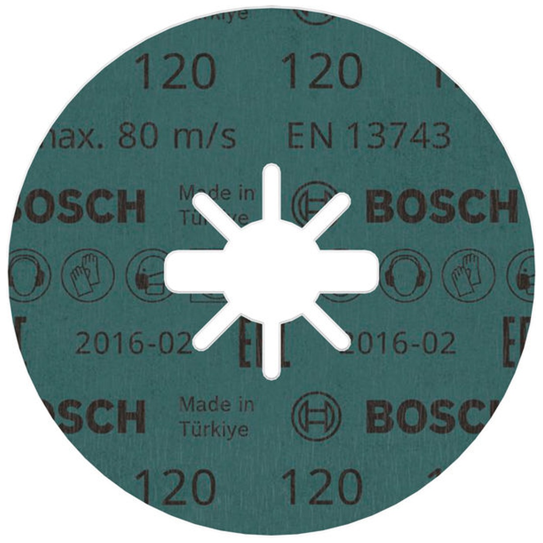 Bosch X-LOCK Fiberschleifscheibe, D115  mm, K 120, R574, Best for Metal
