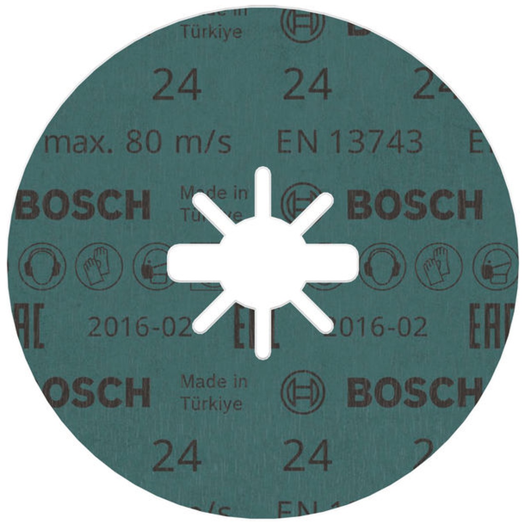 Bosch X-LOCK Fiberschleifscheibe, D125  mm, K 24, R574, Best for Metal