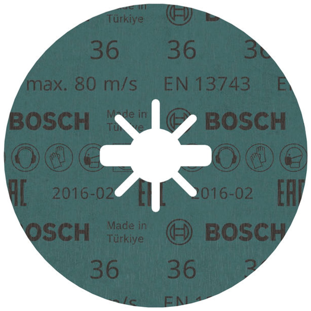 Bosch X-LOCK Fiberschleifscheibe, D125  mm, G 36, R574, Best for Metal