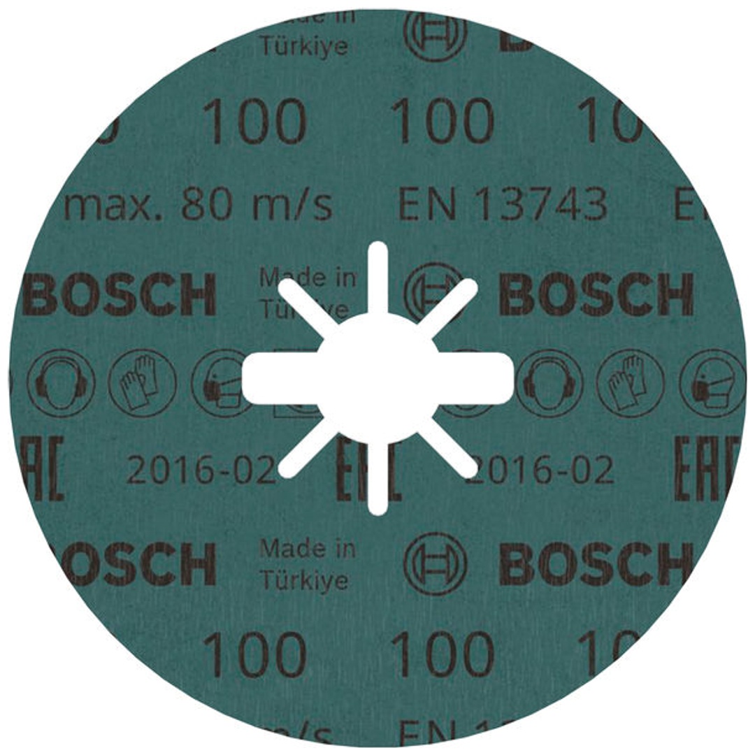 Bosch X-LOCK Fiberschleifscheibe, D125  mm, K 100, R574, Best for Metal