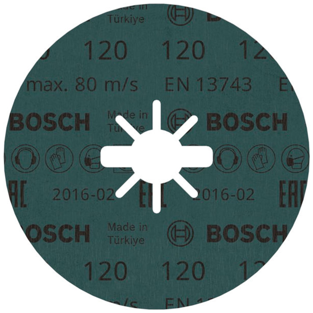 Bosch X-LOCK Fiberschleifscheibe, D125  mm, K 120, R574, Best for Metal