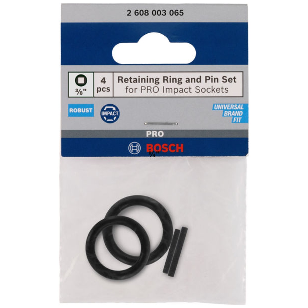 Bosch Haltering und Stift für PRO Impact Steckschlüsseleinsätze, 3/8, 4-tlg.