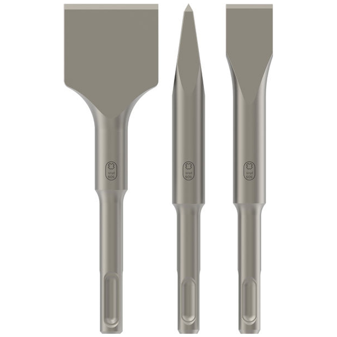 Bosch Kurzmeißel-Set SDS-plus, 3-tlg., 140, 140 x 20,140 x 40 mm