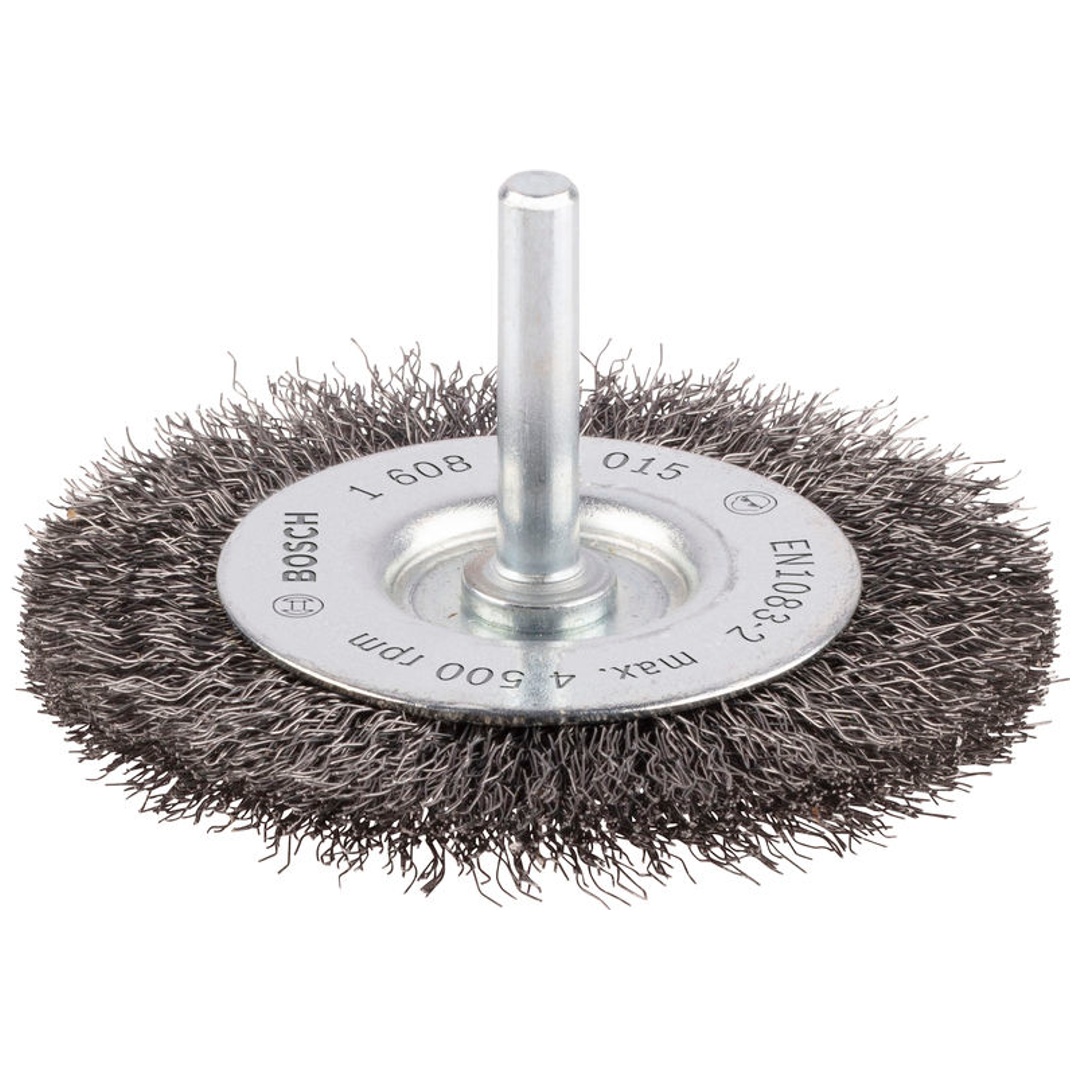 Bosch Scheibenbürste, Stahl, gewellter Draht, 75 mm, 0,2 mm, 10 mm, 4500 U/min