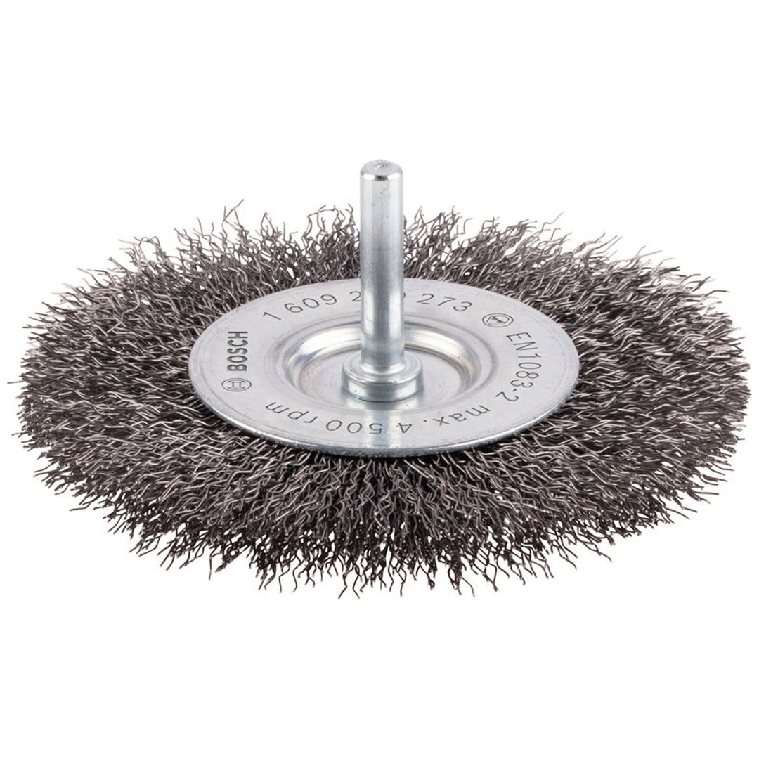 Bosch Scheibenbürste, Stahl, gewellter Draht, 100 mm, 0,3 mm, 10 mm, 4500 U/min