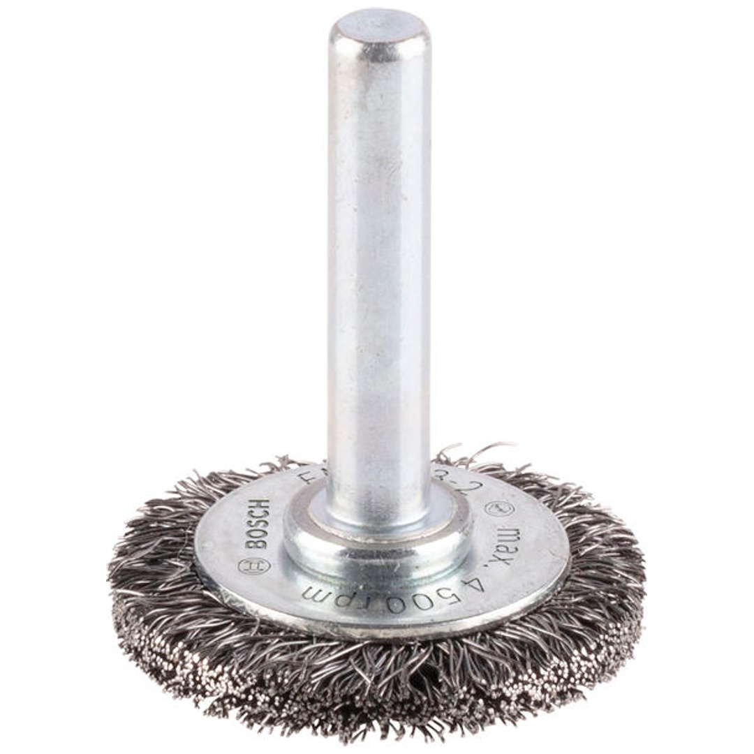 Bosch Scheibenbürste, Stahl, gewellter Draht, 30 mm, 0,2 mm, 6 mm, 4500 U/min