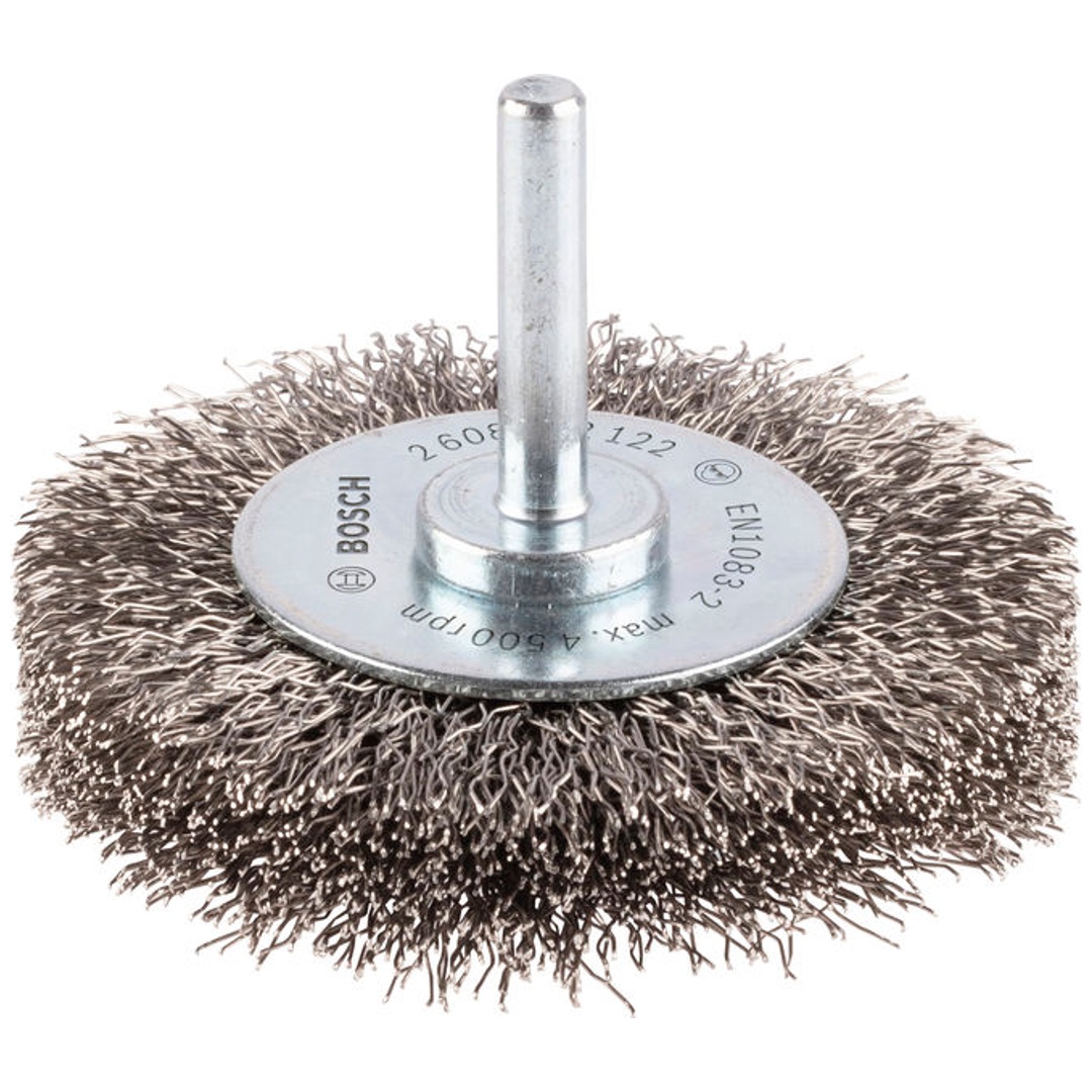 Bosch Scheibenbürste, Edelstahl, gewellter Draht, 70 mm, 0,3 mm, 15 mm, 4500 U/ min