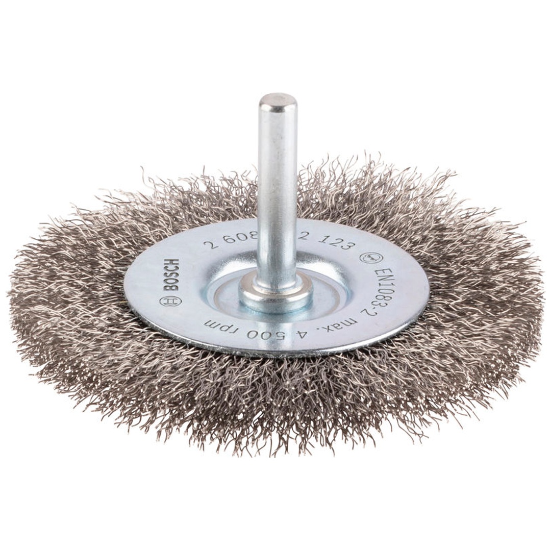Bosch Scheibenbürste, Edelstahl, gewellter Draht, 80 mm, 0,2 mm, 4 mm, 4500 U/ min
