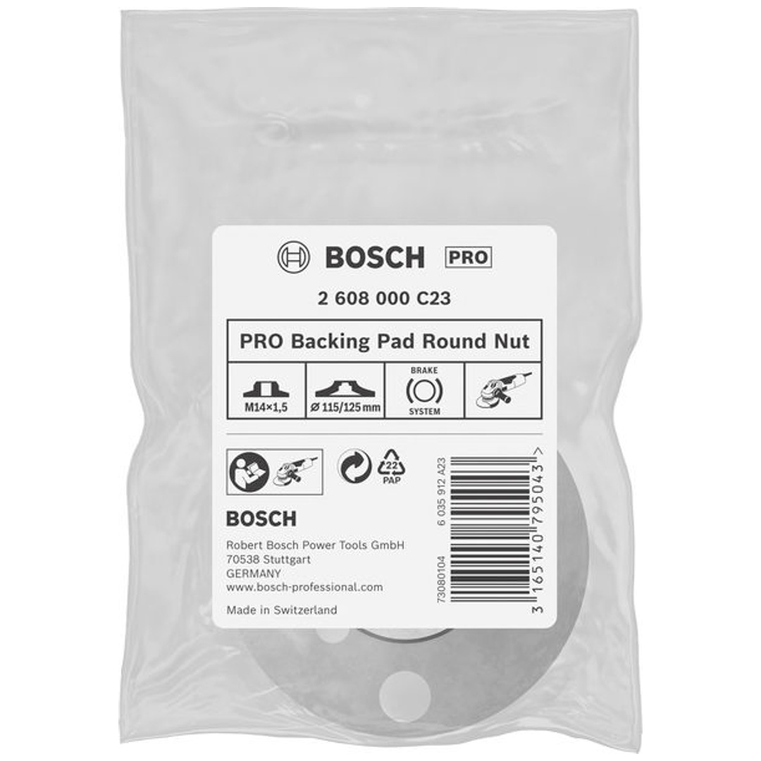 Bosch PRO Stützteller Round Nut, M14, 115; 125 mm
