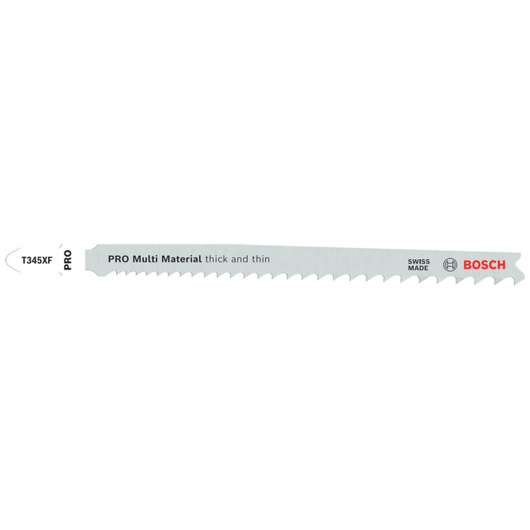 Bosch Stichsägeblatt T 345 XF Progressor for Wood and Metal, 100er-Pack