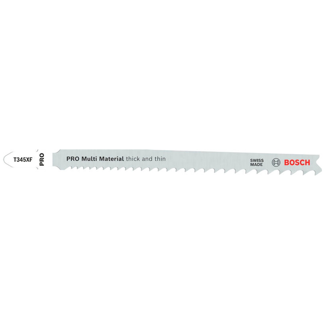 Bosch Stichsägeblatt T 345 XF Progressor for Wood and Metal, 25er-Pack