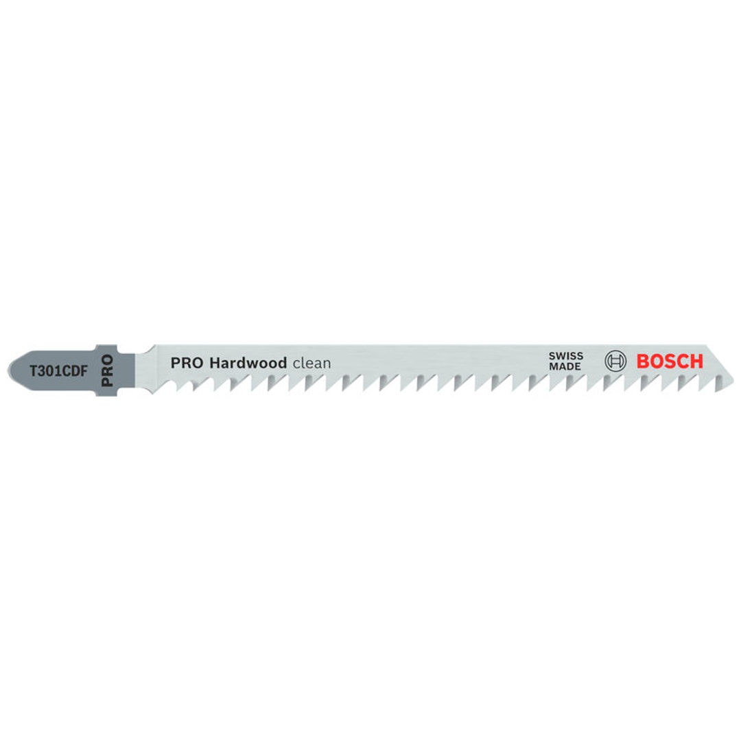 Bosch PRO Stichsägeblatt Hardwood clean T301CDF, 117 mm, 5-tlg.