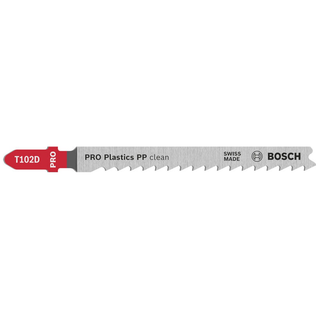 Bosch PRO Stichsägeblatt Plastics PP clean T102D, 100 mm, 5-tlg.