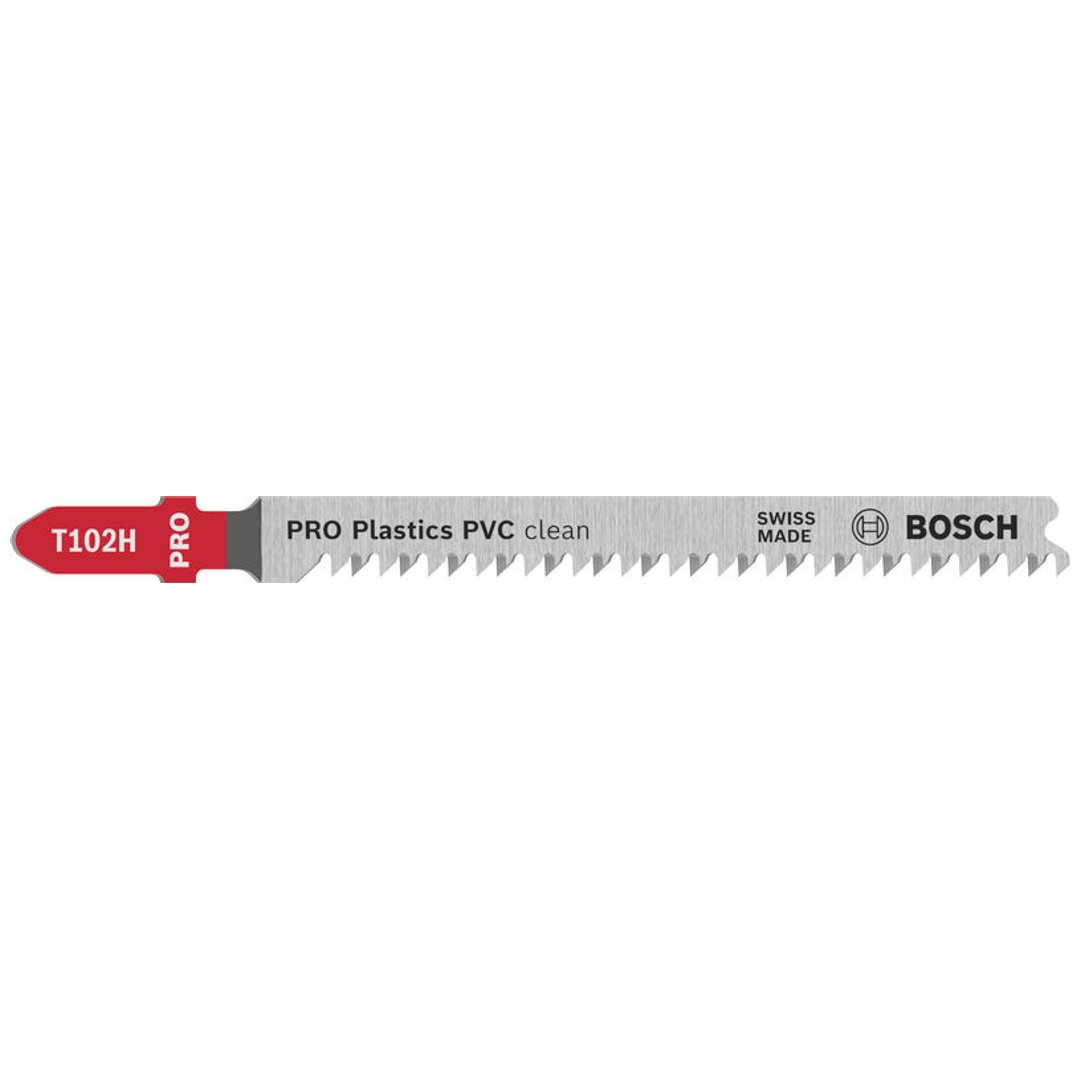 Bosch PRO Stichsägeblatt Plastics PVC clean T102H, 100 mm, 5-tlg.