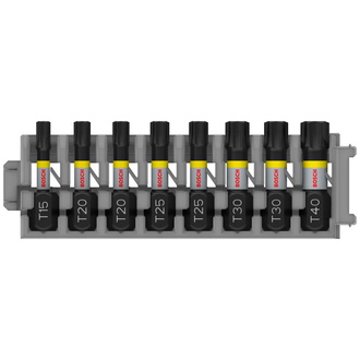 Bosch Schrauberbit-Set Impact Control, 8-tlg., 1 x T15, T40, 2x T20, T25, T30, 25 mm