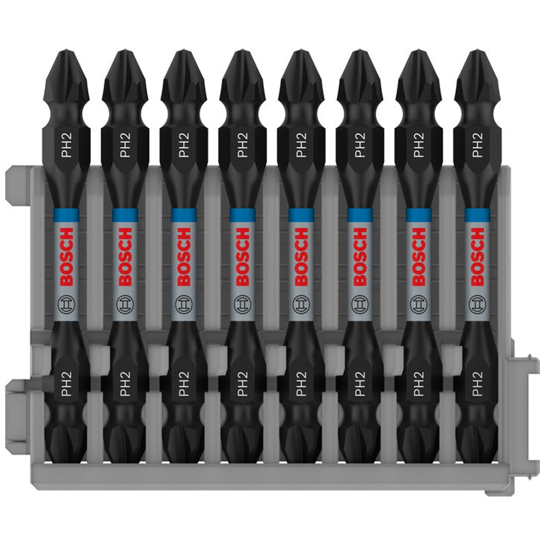 Bosch Doppelklingen Schrauberbit-Set Impact Control, 8-tlg., PH2-PH2, 65 mm