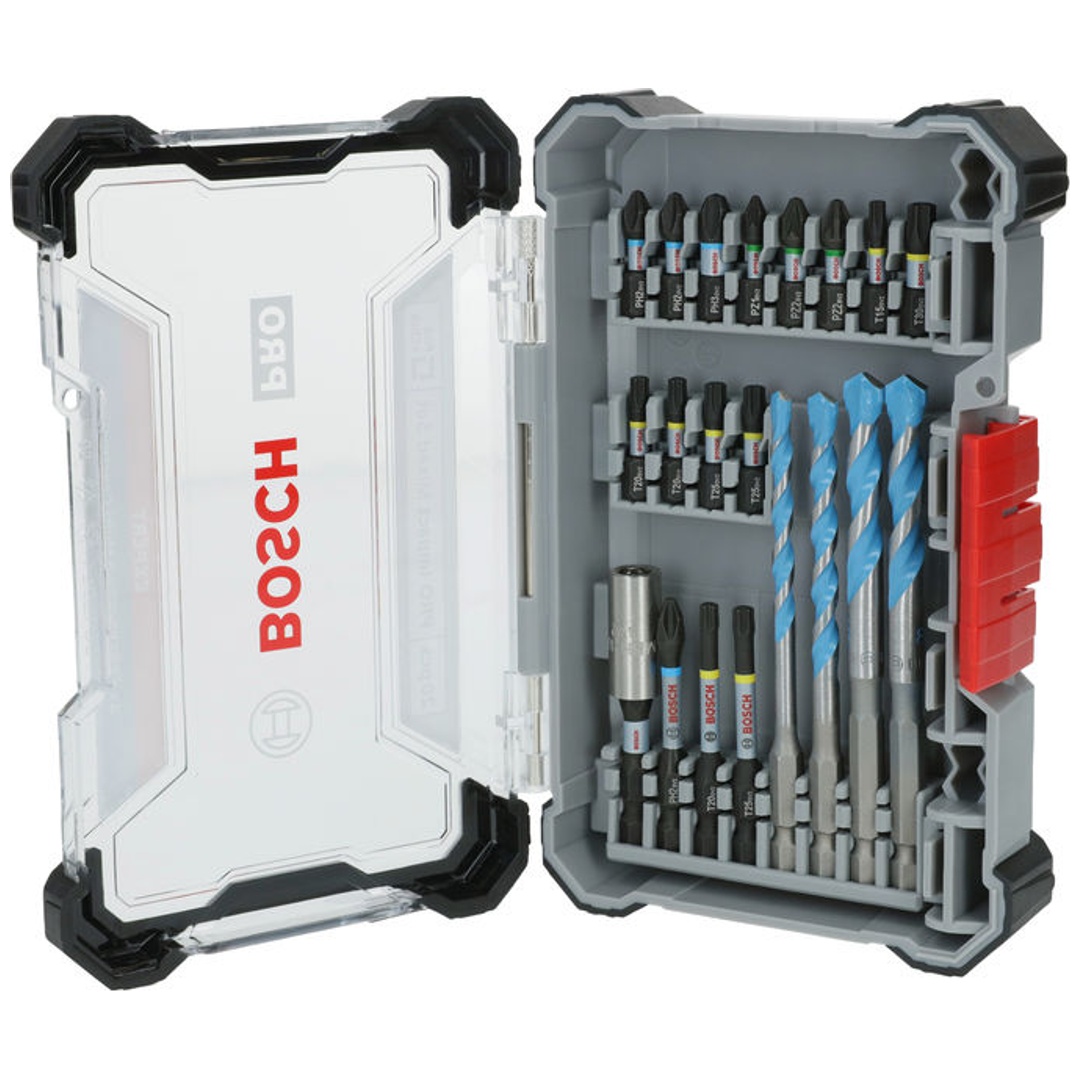 Bosch PRO Impact Schrauberbit- und Multi Construction Bohrer Mixed Set, 20-tlg.