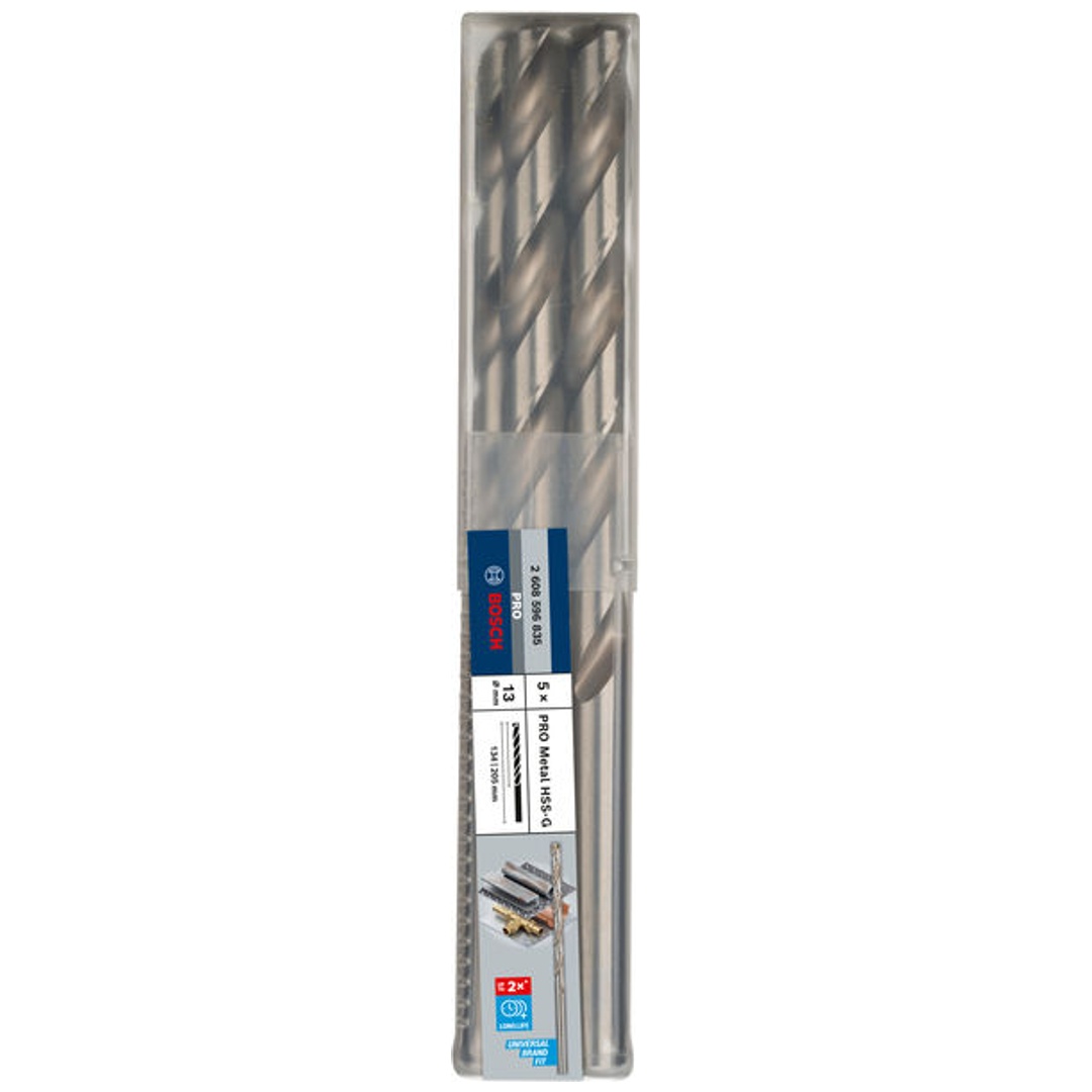 Bosch PRO Metal HSS-G Spiralbohrer, 13 x 134 x 205 mm, 5-tlg.