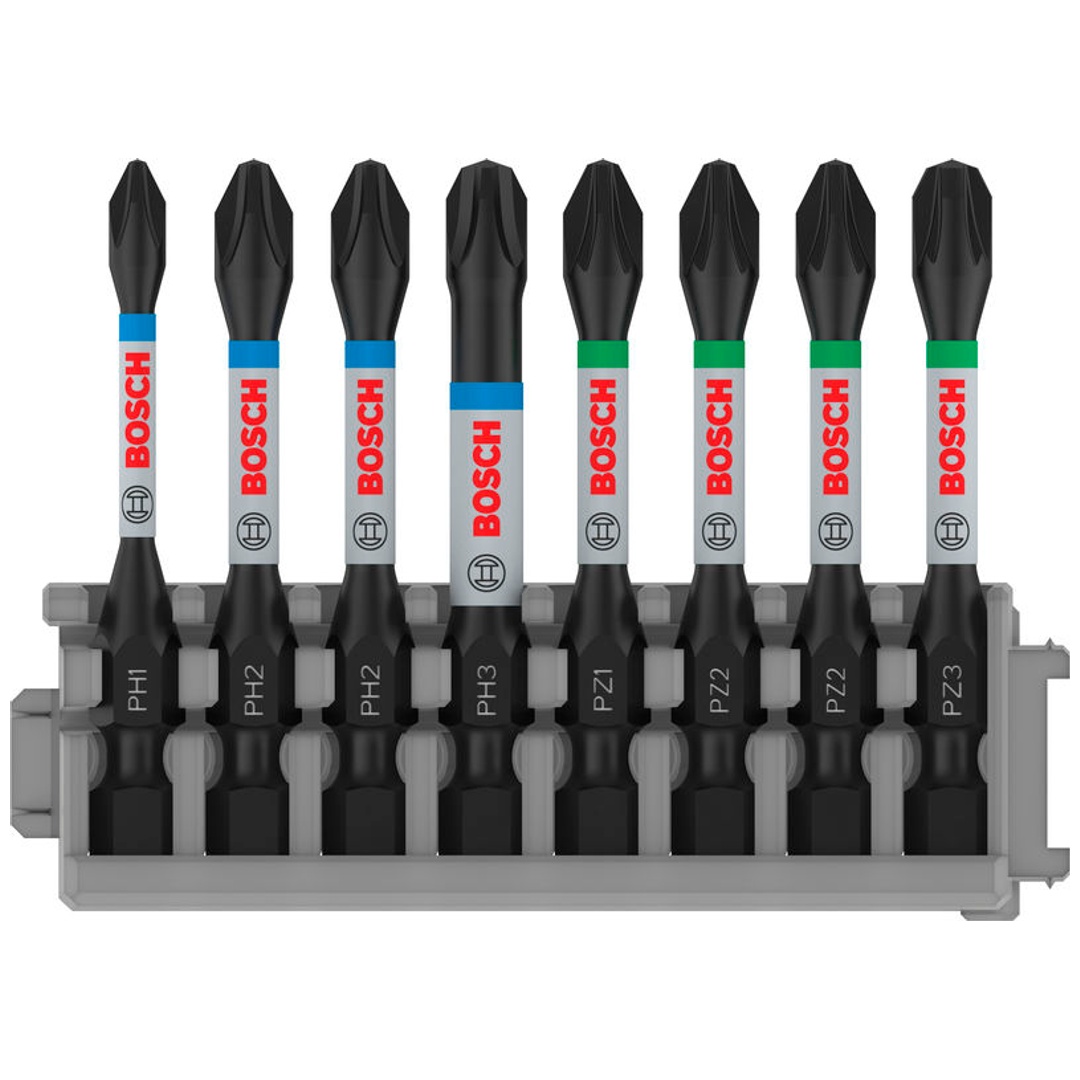 Bosch Schrauberbit-Set Impact Control, 8-tlg., PH1-PH3 / PZ2-PZ3, 50mm