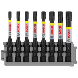 Bosch Schrauberbit-Set Impact Control, 8-tlg., 1 x T15, T40, 2x T20, T25, T30, 50 mm