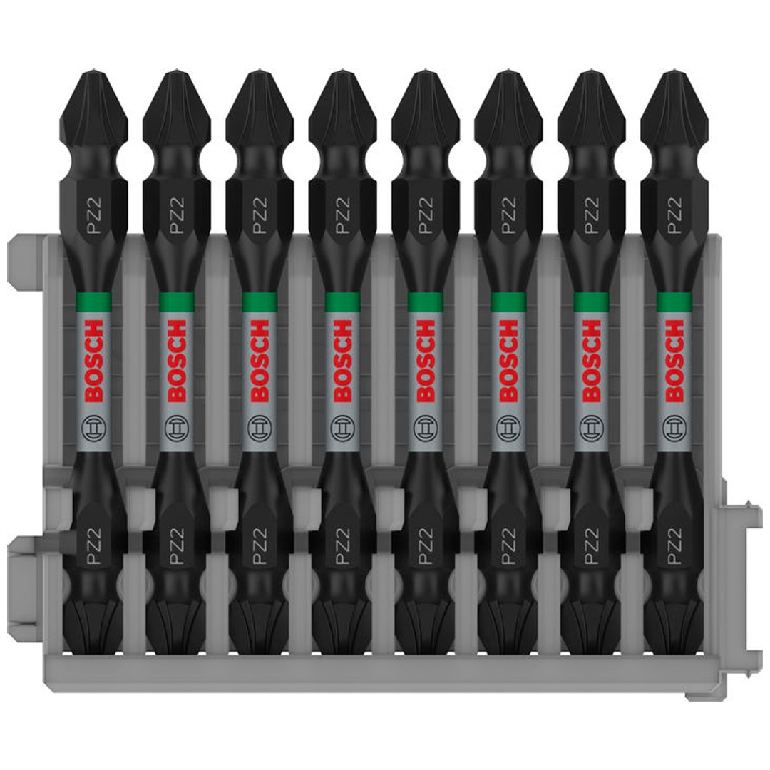 Bosch Doppelklingen Schrauberbit-Set Impact Control, 8-tlg., PZ2-PZ2, 65 mm