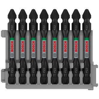 Bosch Doppelklingen Schrauberbit-Set Impact Control, 8-tlg., PZ2-PZ2, 65 mm