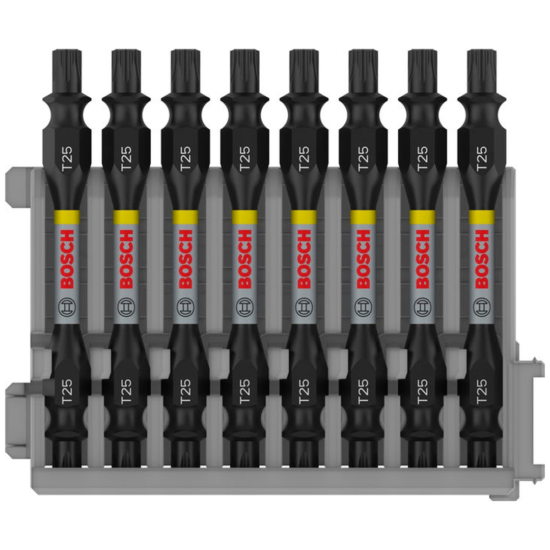 Bosch Doppelklingen Schrauberbit-Set Impact Control, 8-tlg., T25-T25, 65 mm