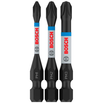 PRO PH Impact Bit, PH1 x 55, PH2 x 55, PH3 x 55 mm, 3-tlg.