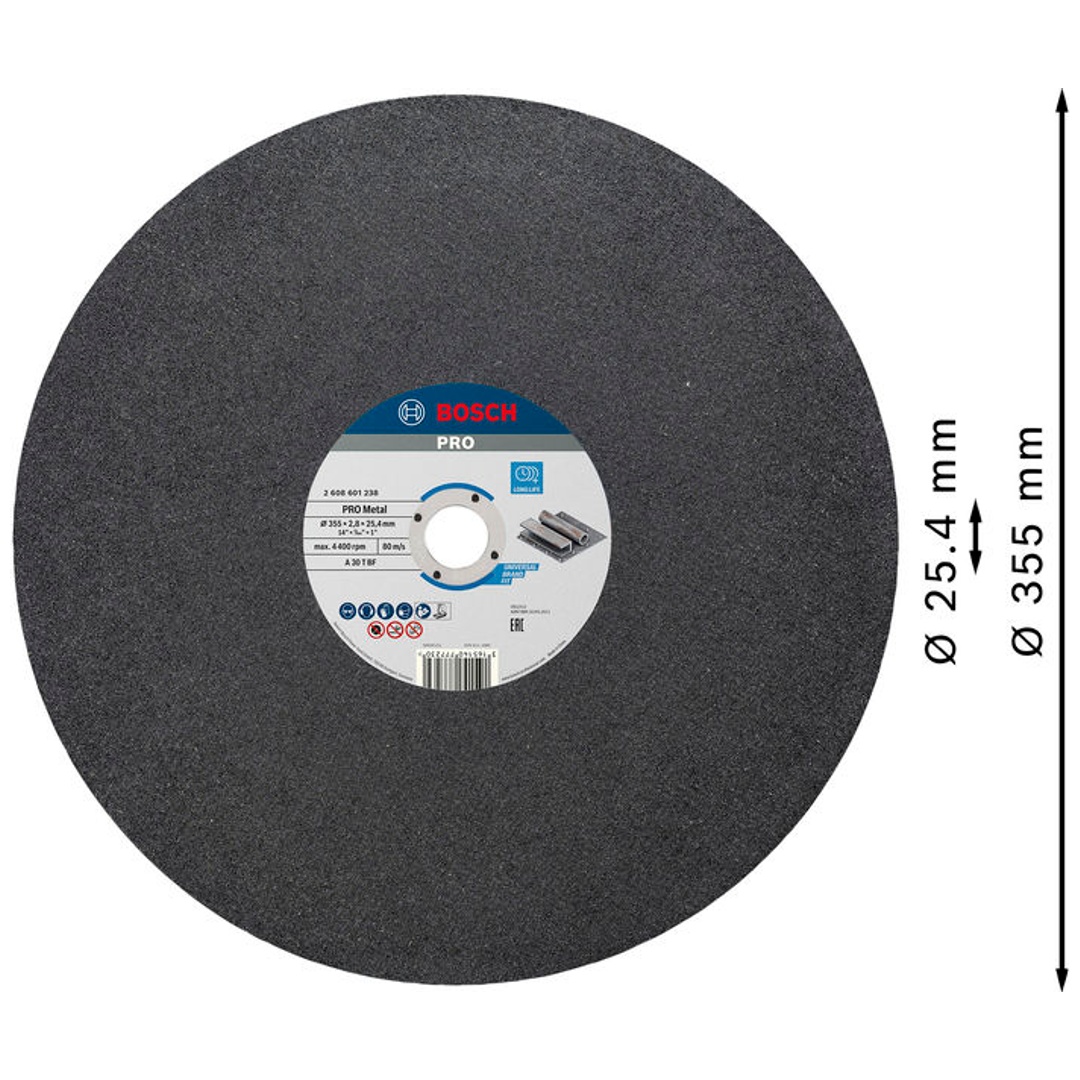 Bosch 2608601238 Expert Metal Cutting Disc 355mm×2.8mm Angle Grinder