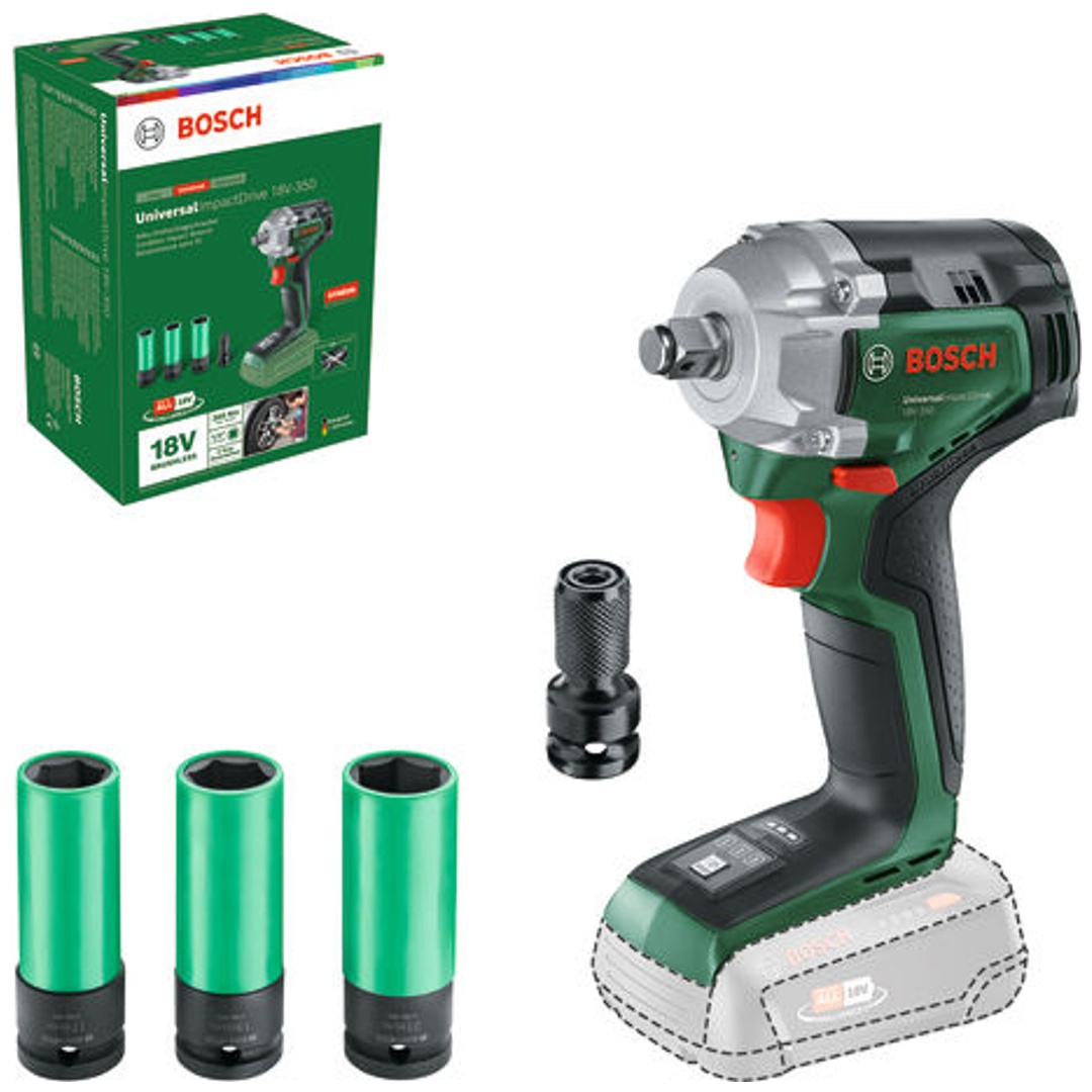 Bosch Akku-Drehschlagschrauber UniversalImpactDrive 18V-350, incl. Steckschlüsseleinsatz-Set, Karton