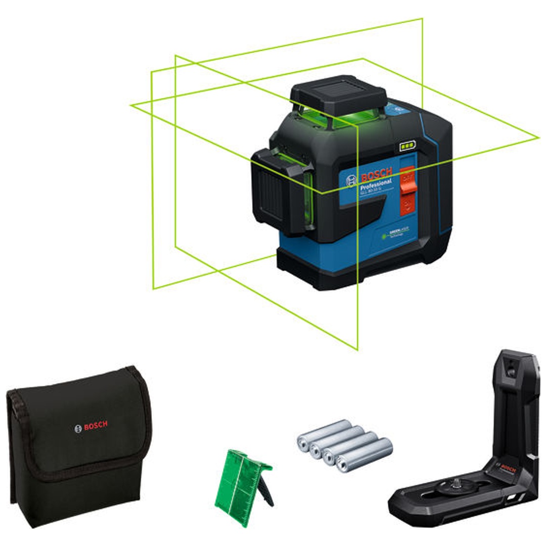 Bosch Linienlaser GLL 80-33 G, incl. Zubehör, Tasche