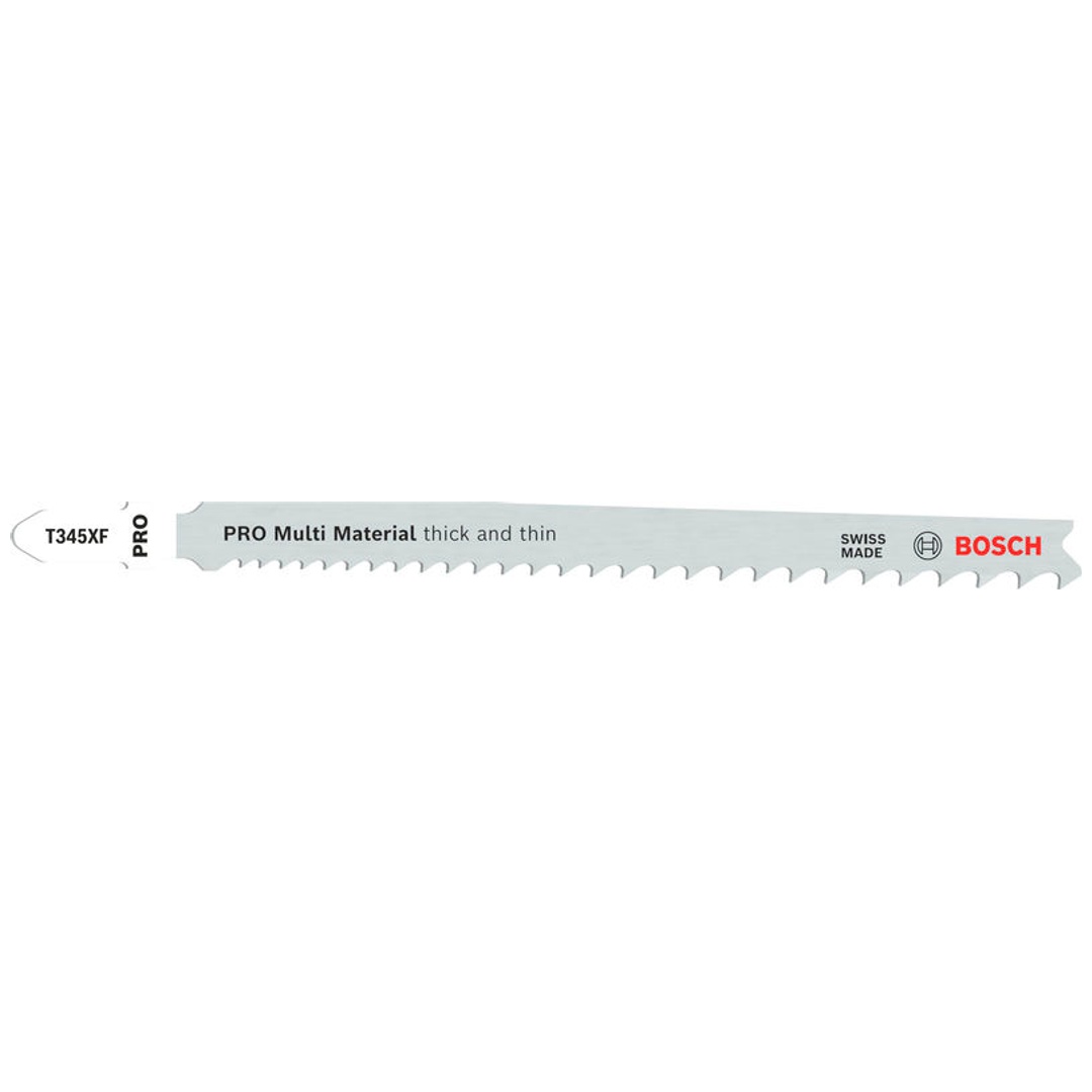 Bosch Stichsägeblatt T 345 XF Progressor for Wood and Metal, 3er-Pack