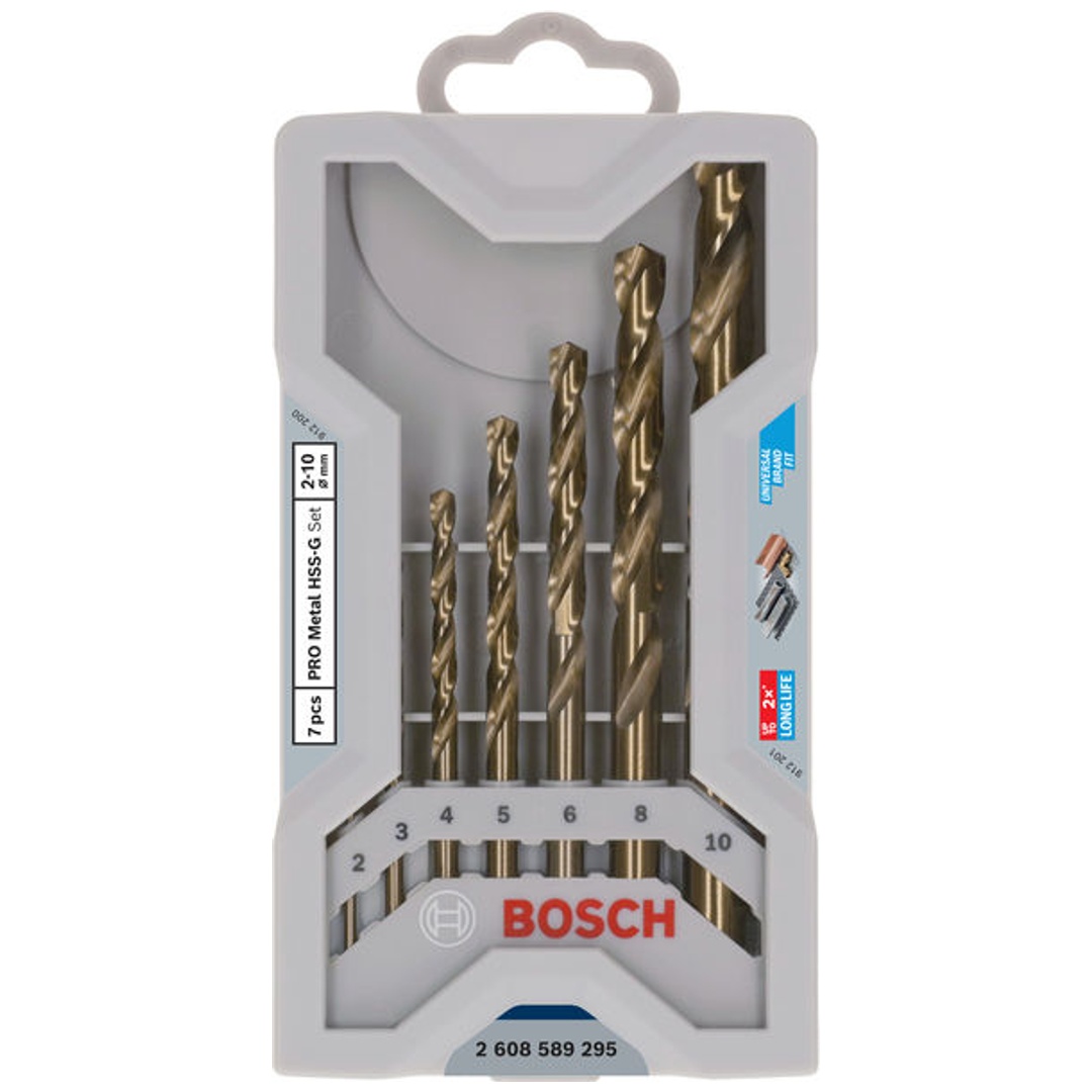 Bosch PRO Metal HSS-G Spiralbohrer Set, 7-tlg.
