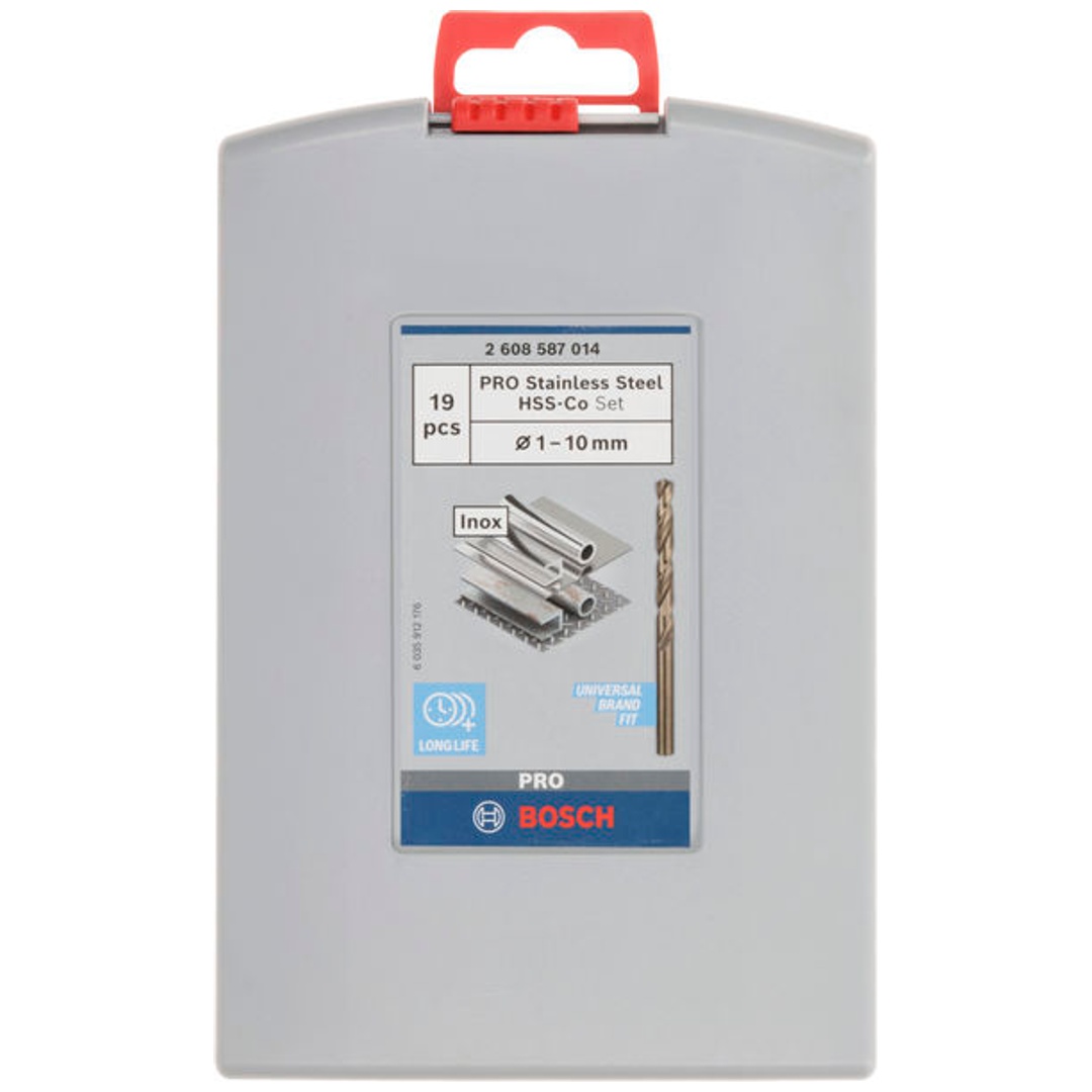 Bosch PRO Stainless Steel HSS-Co Spiralbohrer-Set, 19-tlg.