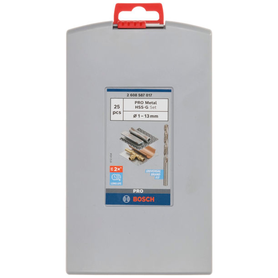 Bosch PRO Metal HSS-G Spiralbohrer Set, 25-tlg.