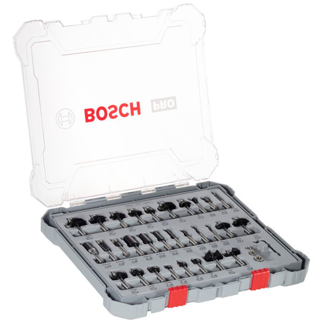 Bosch Freihandfräser-Set, 8-mm-Schaft, 30-tlg. p1174014