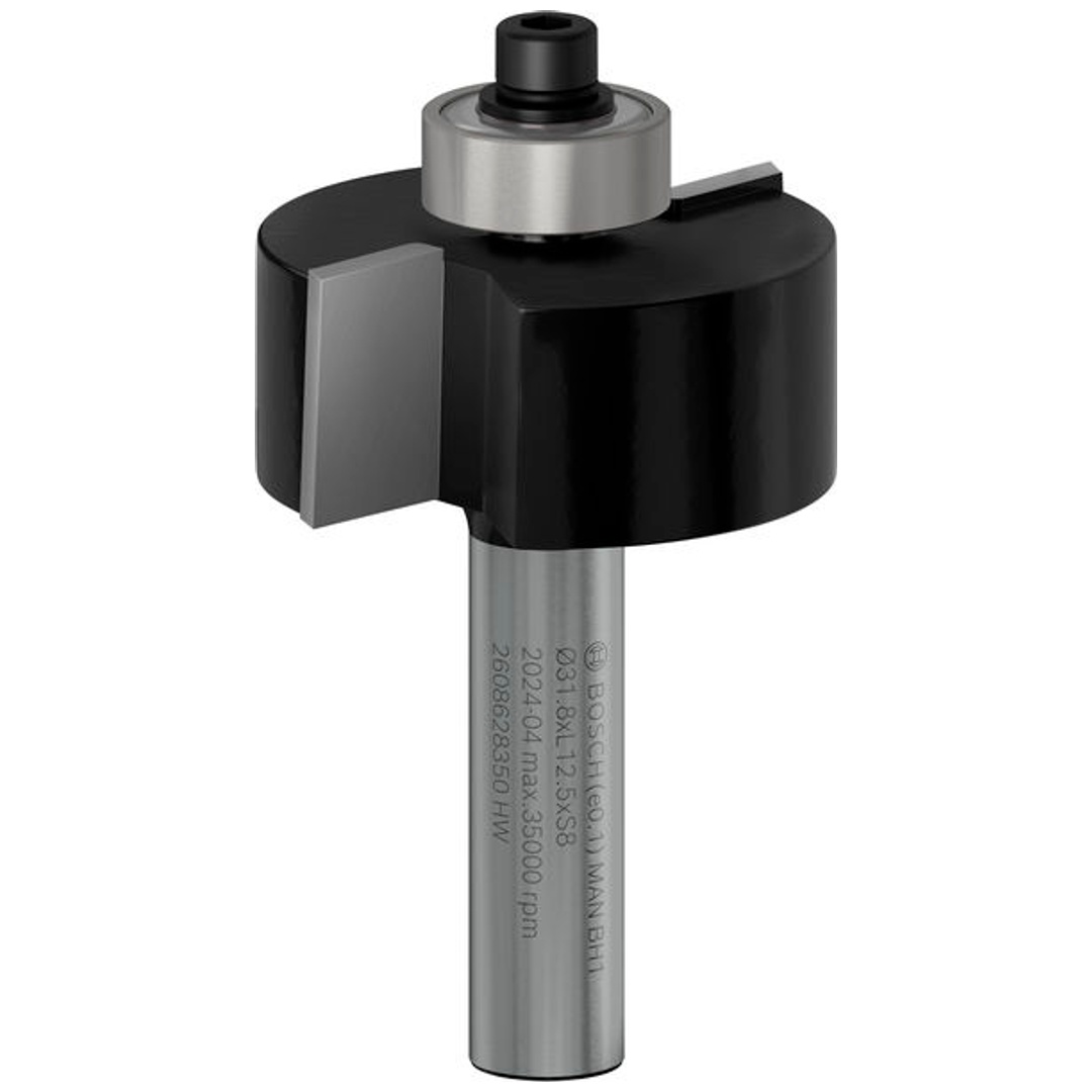 Bosch Falzfräser, Standard for Wood, 8 mm, B 9,5 mm, D 31,8 mm, L 12,5 mm, G 54 mm