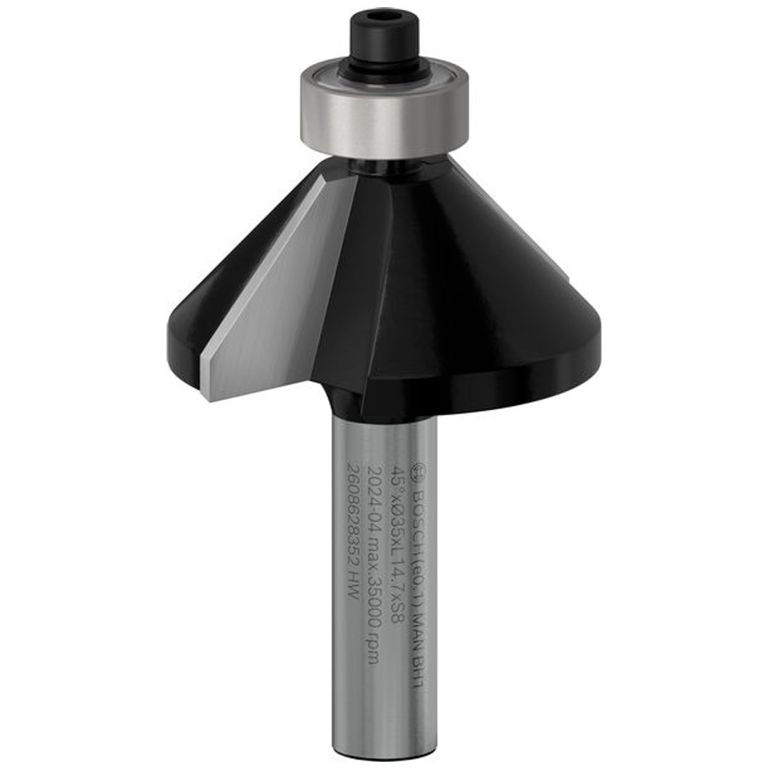 Bosch Fasefräser, 8 mm, B 11 mm, L 15 mm, G 56 mm, 45°