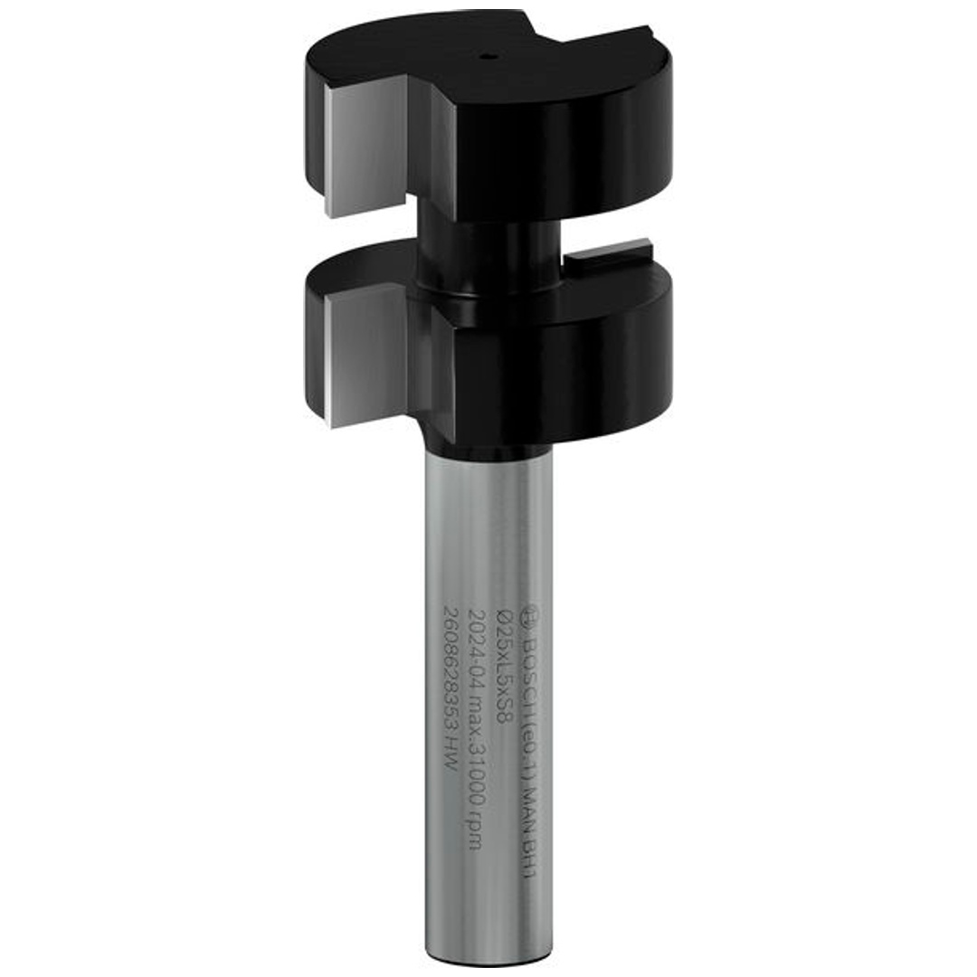 Bosch Federfräser, 8 mm, D1 25 mm, L 5 mm, G 58 mm