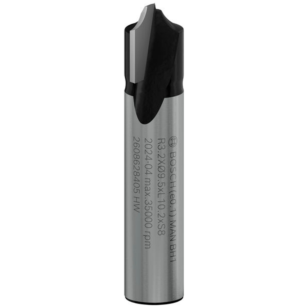 Bosch Viertelstabfräser, 8 mm, R1 3,2 mm, D 9,5 mm, L 10,2 mm, G 41 mm