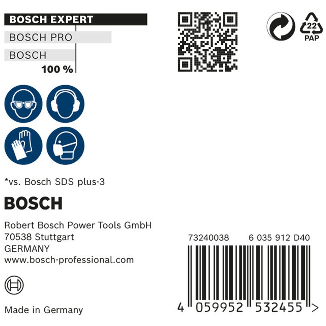 Bosch EXPERT SDS plus-7X Hammerbohrer, 10 x 200 x 265 mm, 10er-Pack