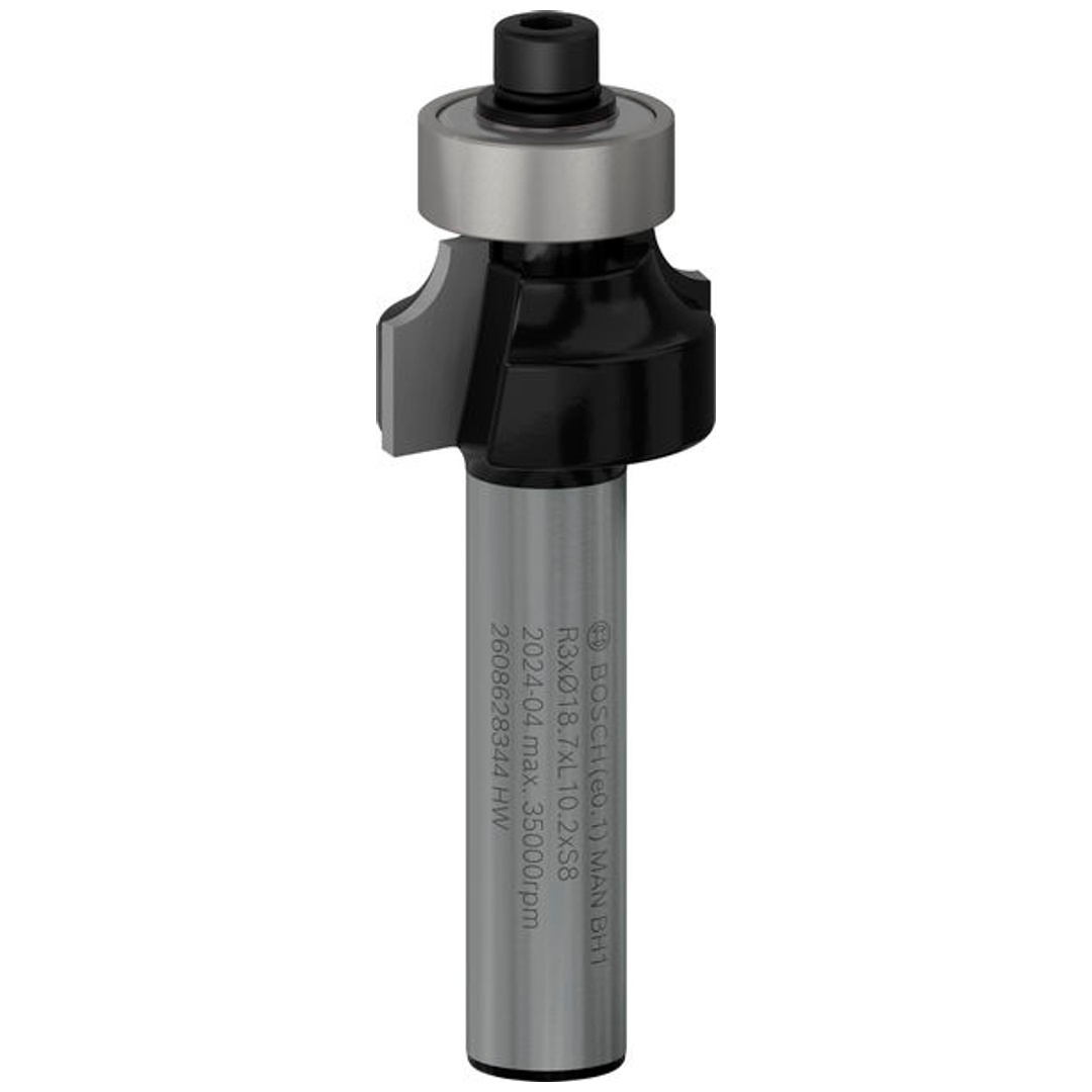 Bosch Abrundfräser Standard for Wood, 8 mm, R1 3 mm, L 10,2 mm, G 53 mm