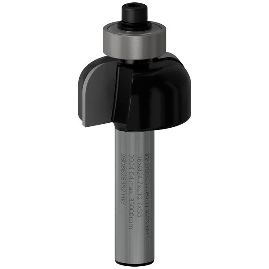 Bosch Hohlkehlfräser, 8 mm, R1 6 mm, D 24,7 mm, L 13 mm, G 53 mm