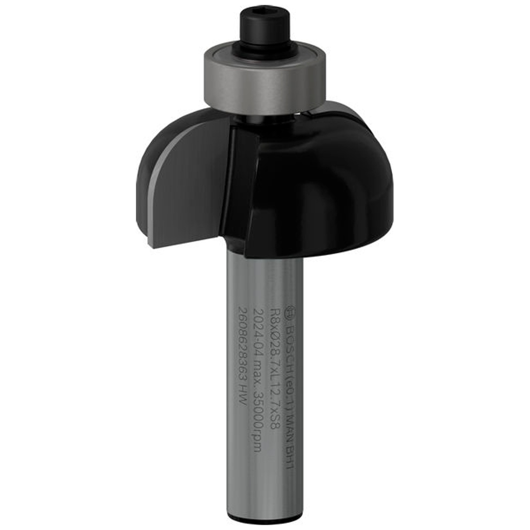 Bosch Hohlkehlfräser, 8 mm, R1 8 mm, D 28,7 mm, L 13 mm, G 54 mm