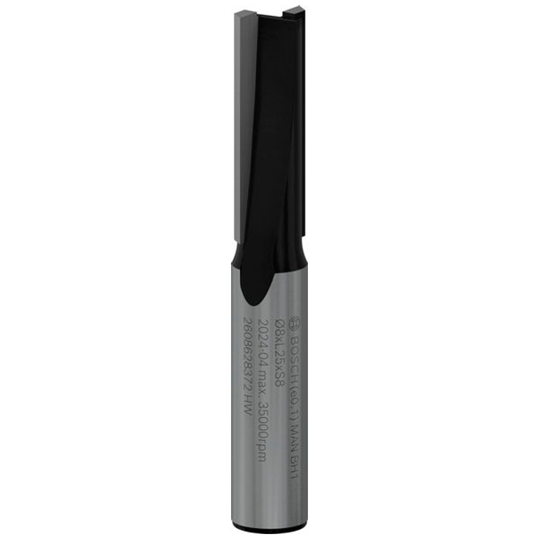Bosch Nutfräser Standard for Wood, 8 mm, D1 8 mm, L 25,4 mm, G 56 mm