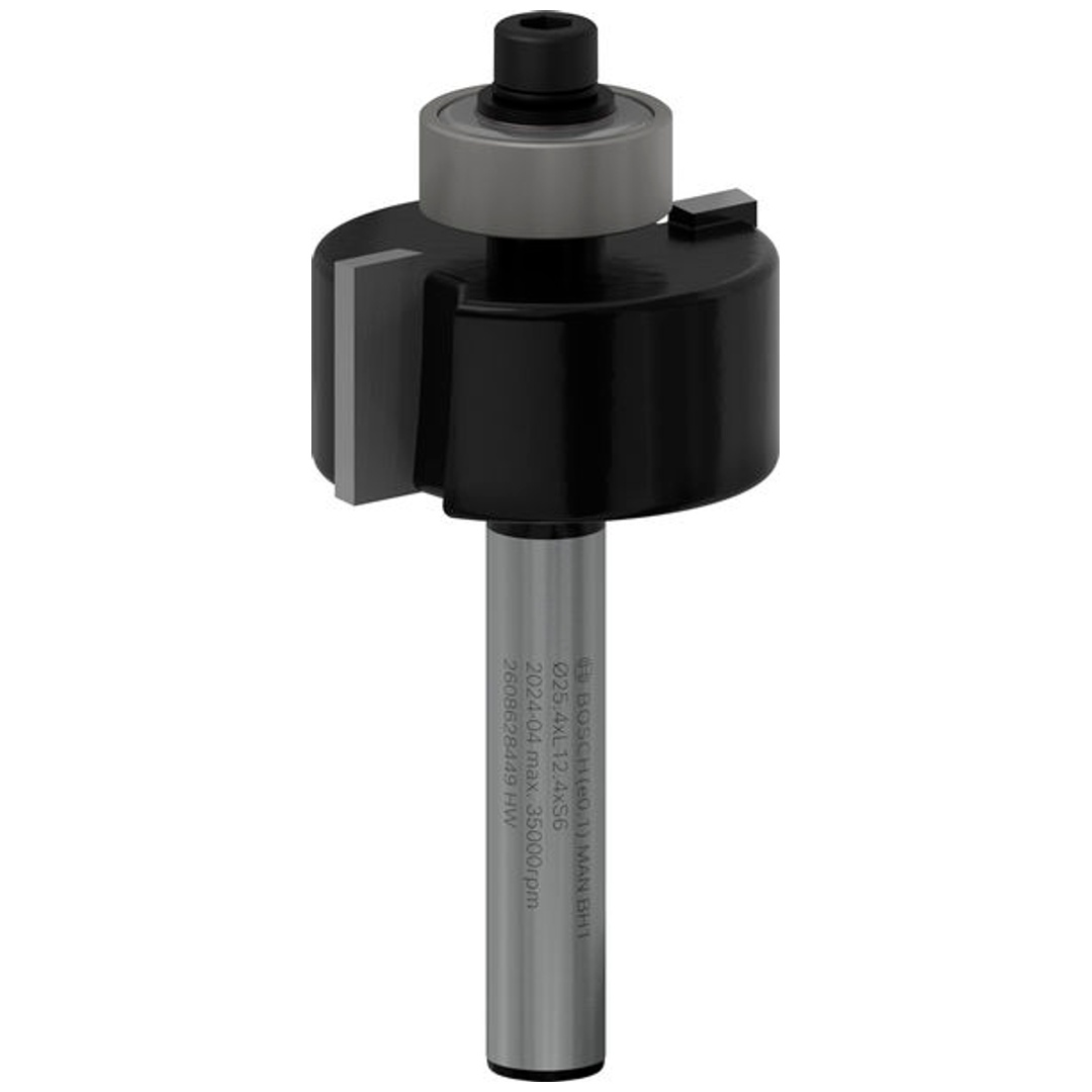 Bosch Falzfräser 6 mm, D1 25,4 mm, L 12,4 mm, G 54 mm